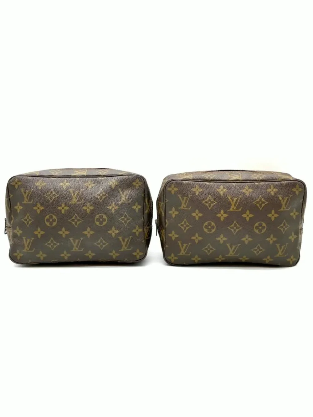 Louis Vuitton Trousse Toilette 23 Monogram Canvas Cosmetic Pouch Bag 2 Pcs